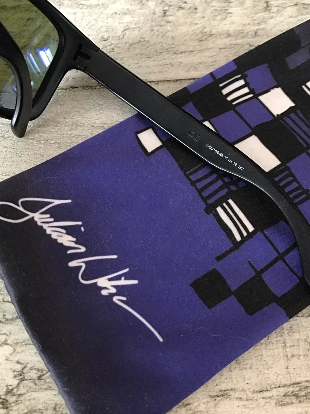 Oakley Holbrook Julian Matte Black Violet Lens Sunglasses